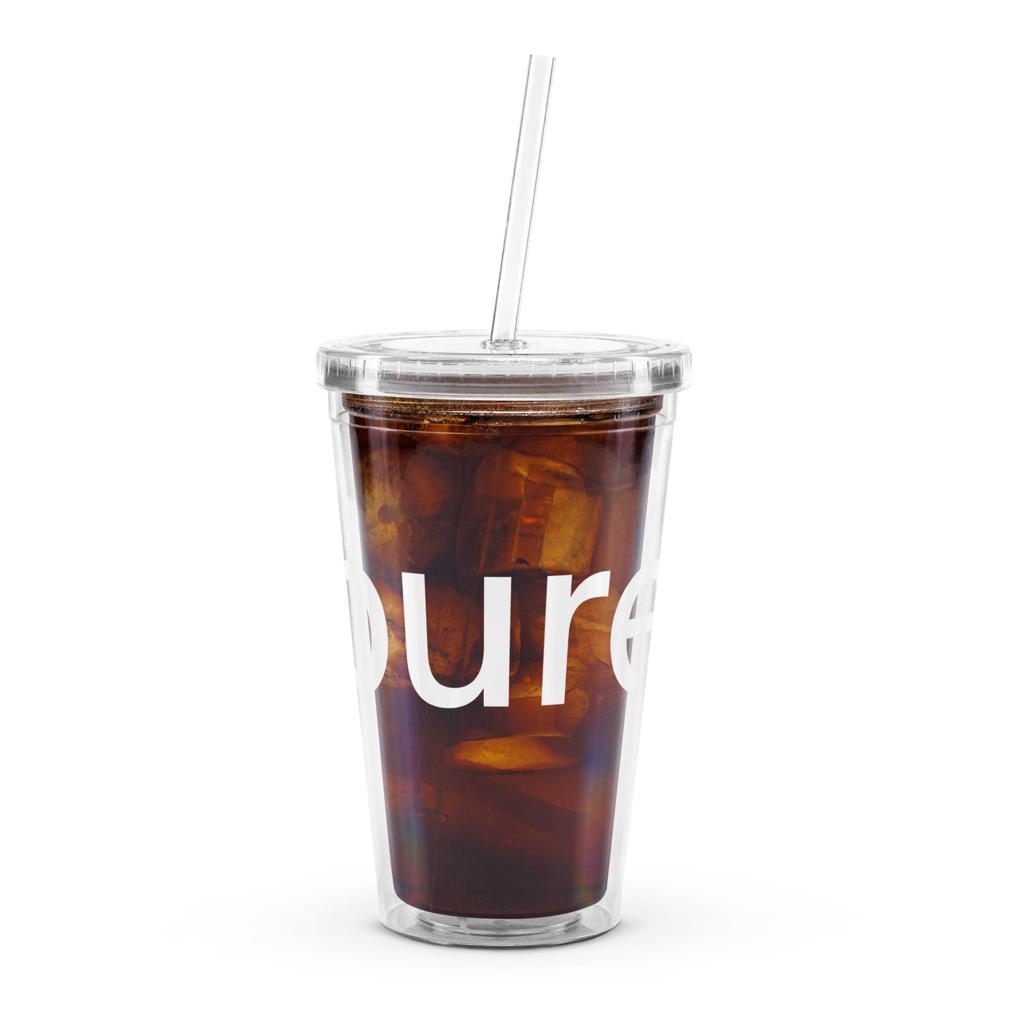 pure. WEBSESSION - Doppelwandiger Becher mit Strohhalm