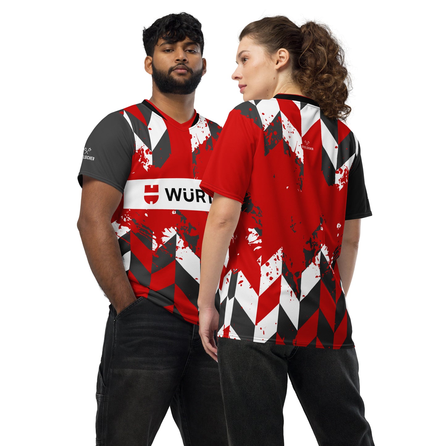 WÜRTH Darts #2 Recyceltes Unisex-Trikot mit Allover-Druck