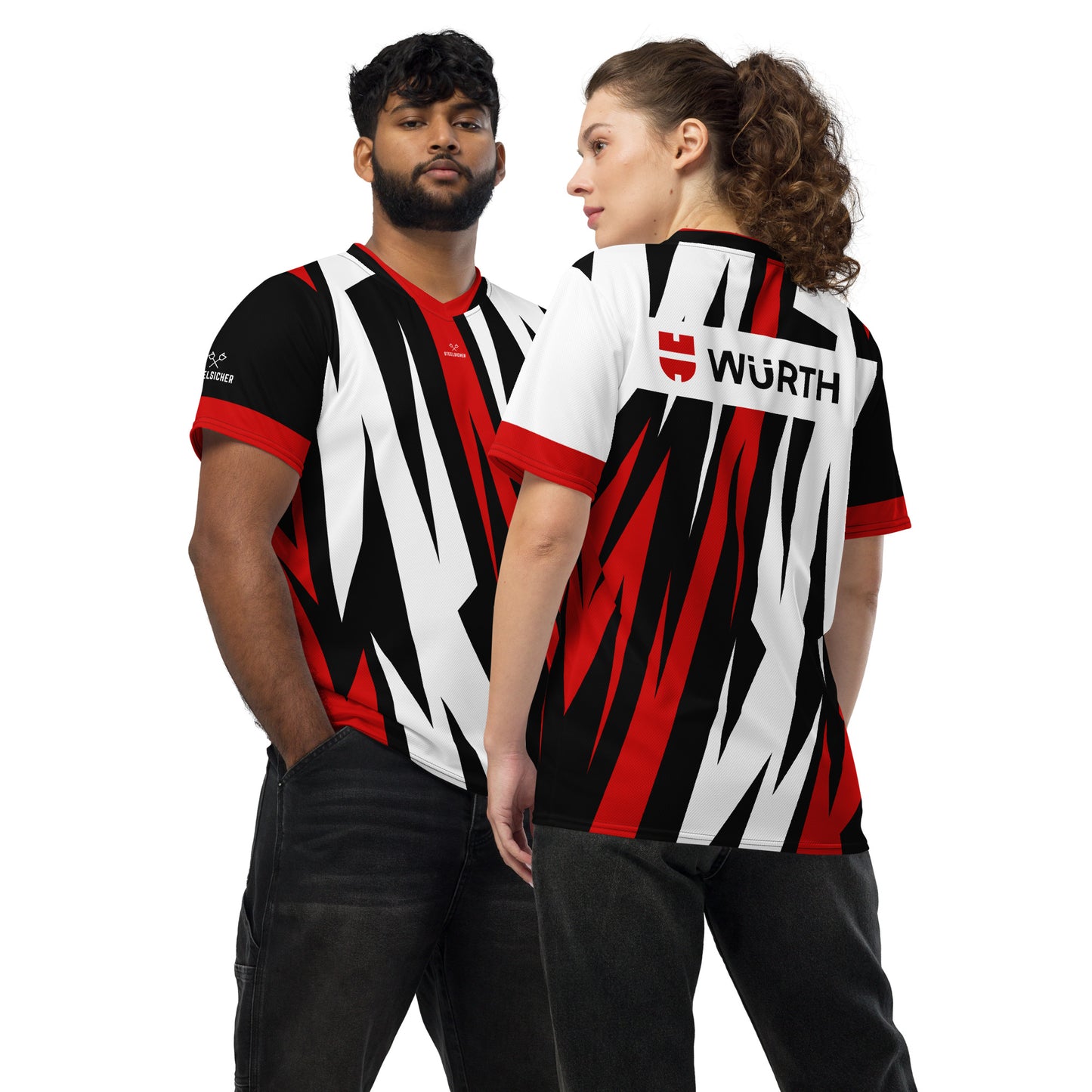 WÜRTH Darts #1 Recyceltes Unisex-Trikot mit Allover-Druck