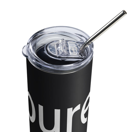 pure. WEBSESSION - Edelstahlbecher mit Strohhalm