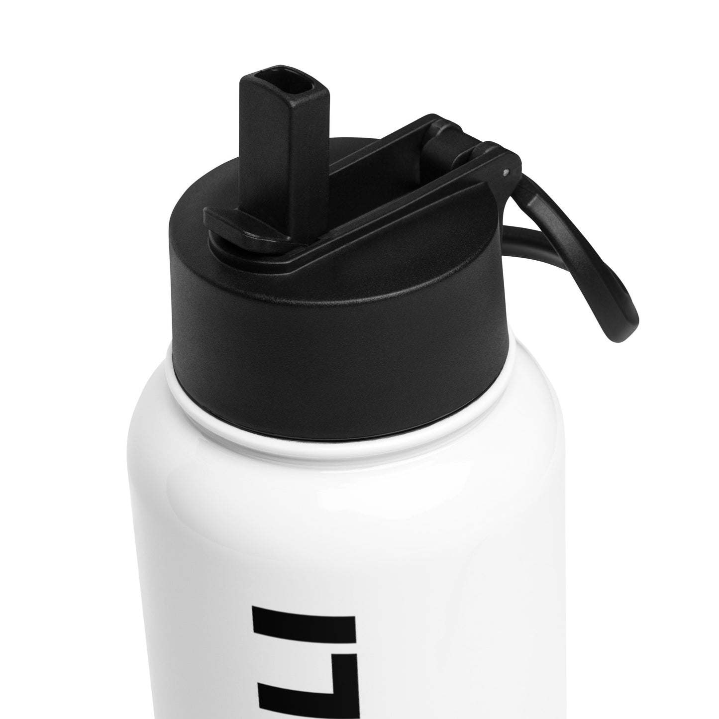 SCHLÖSSLI - Edelstahl Trinkflasche mit Strohhalm