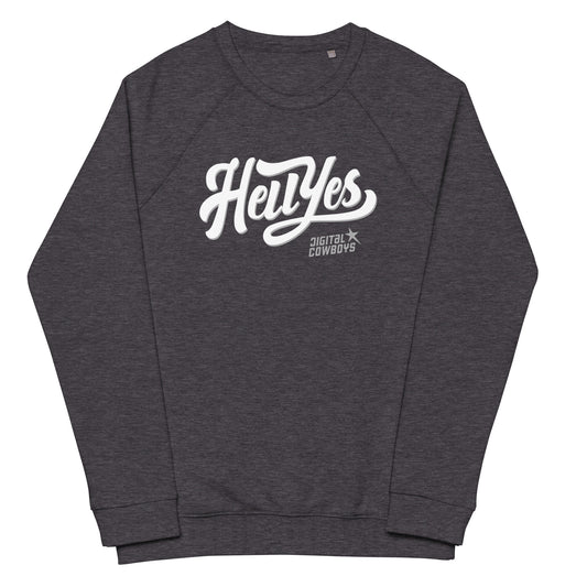 #digitalcowboys HELL YES Unisex Bio-Raglan-Pullover