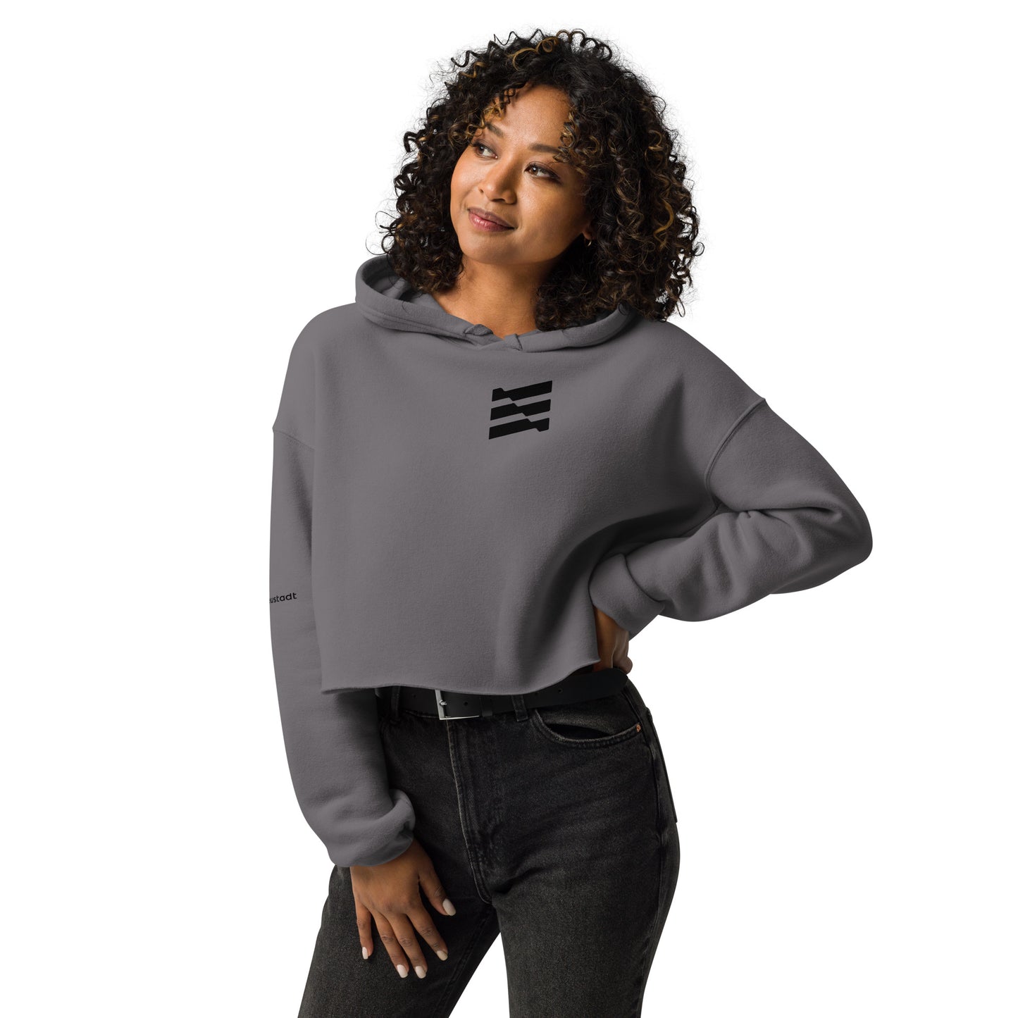 #neustadt Damen Crop-Hoodie BOLD