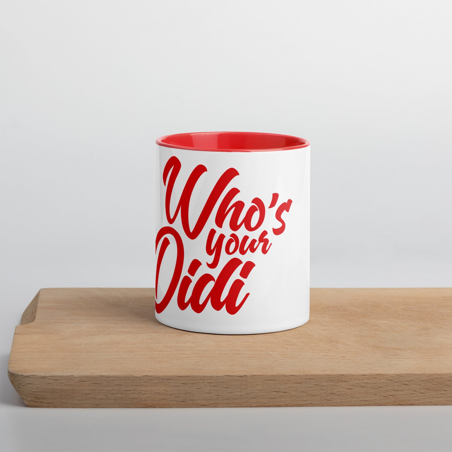 #whosyourdidi Tasse mit farbiger Innenseite
